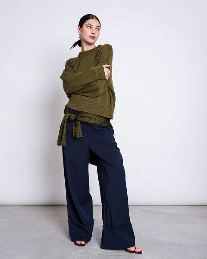 JAN 'N JUNE Strickpullover YAGMUR mit Rippbündchen GOTS