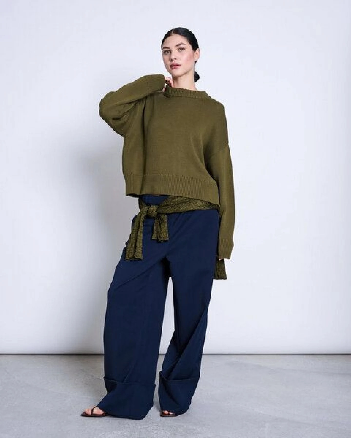 JAN 'N JUNE Strickpullover YAGMUR mit Rippbündchen GOTS – Ansicht 3
