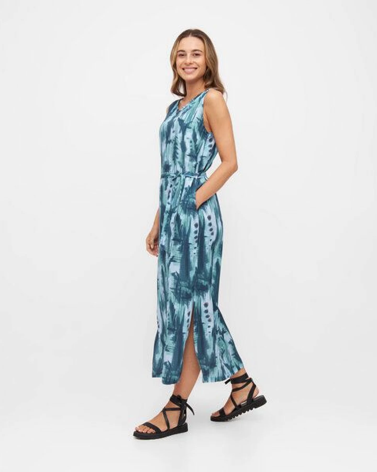 WiDDA berlin Maxikleid mit Aquarell Print aus TENCEL® – Ansicht 2