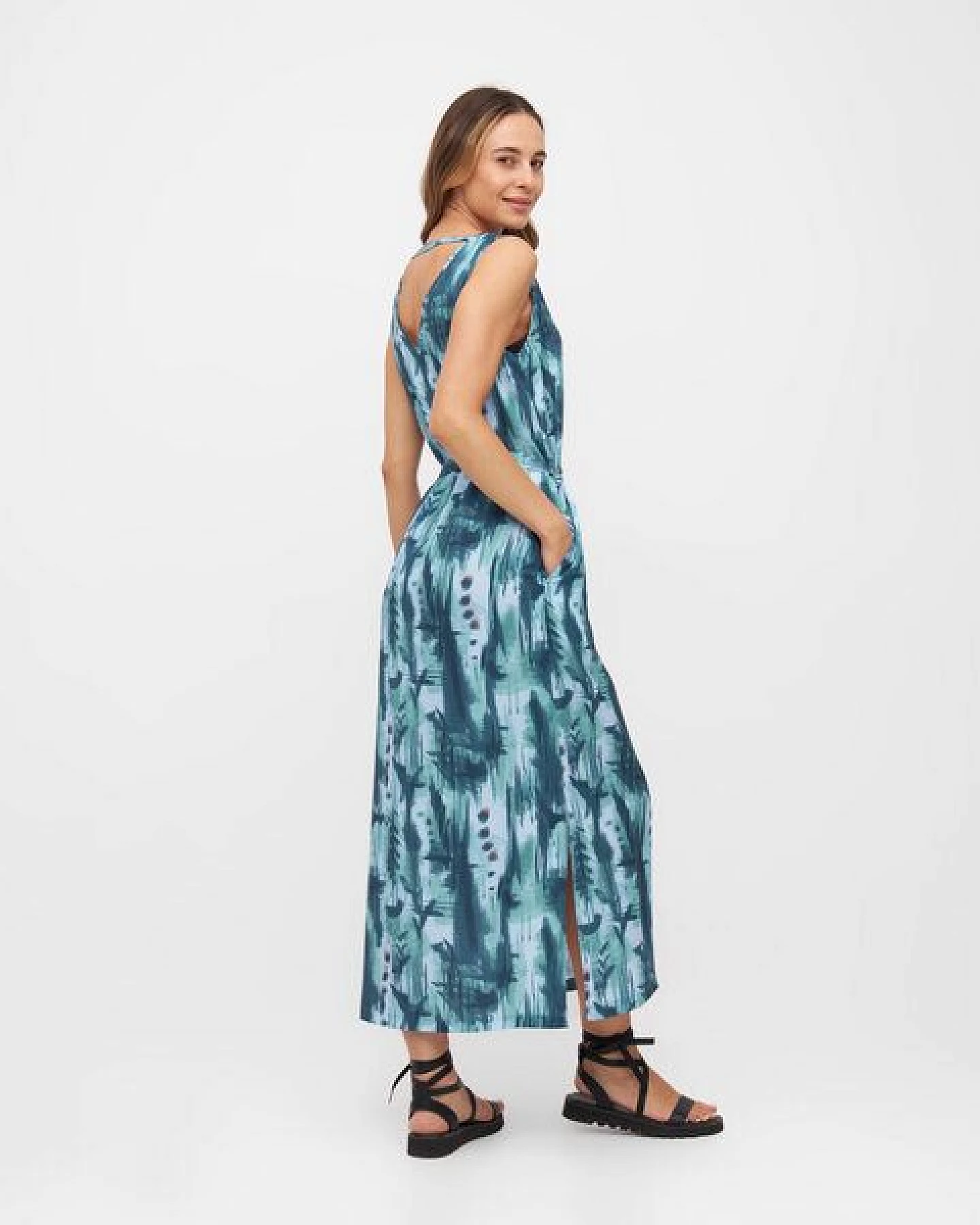 WiDDA berlin Maxikleid mit Aquarell Print aus TENCEL® – Ansicht 3