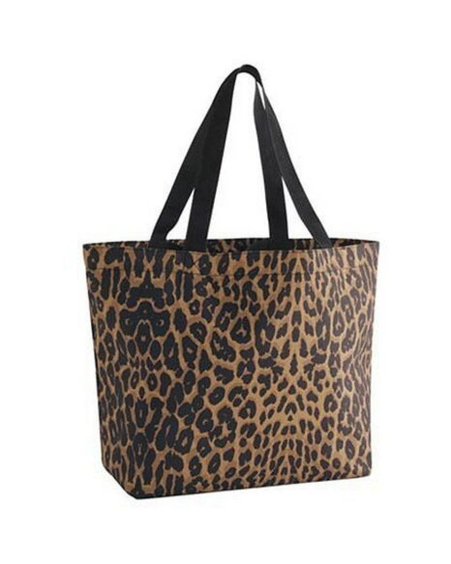 BagBase Umhängetasche Leopard Print Carryall Bag Schulterriemen Wasserabweisendes Gewebe Shopper Einkaufstasche – Ansicht 2