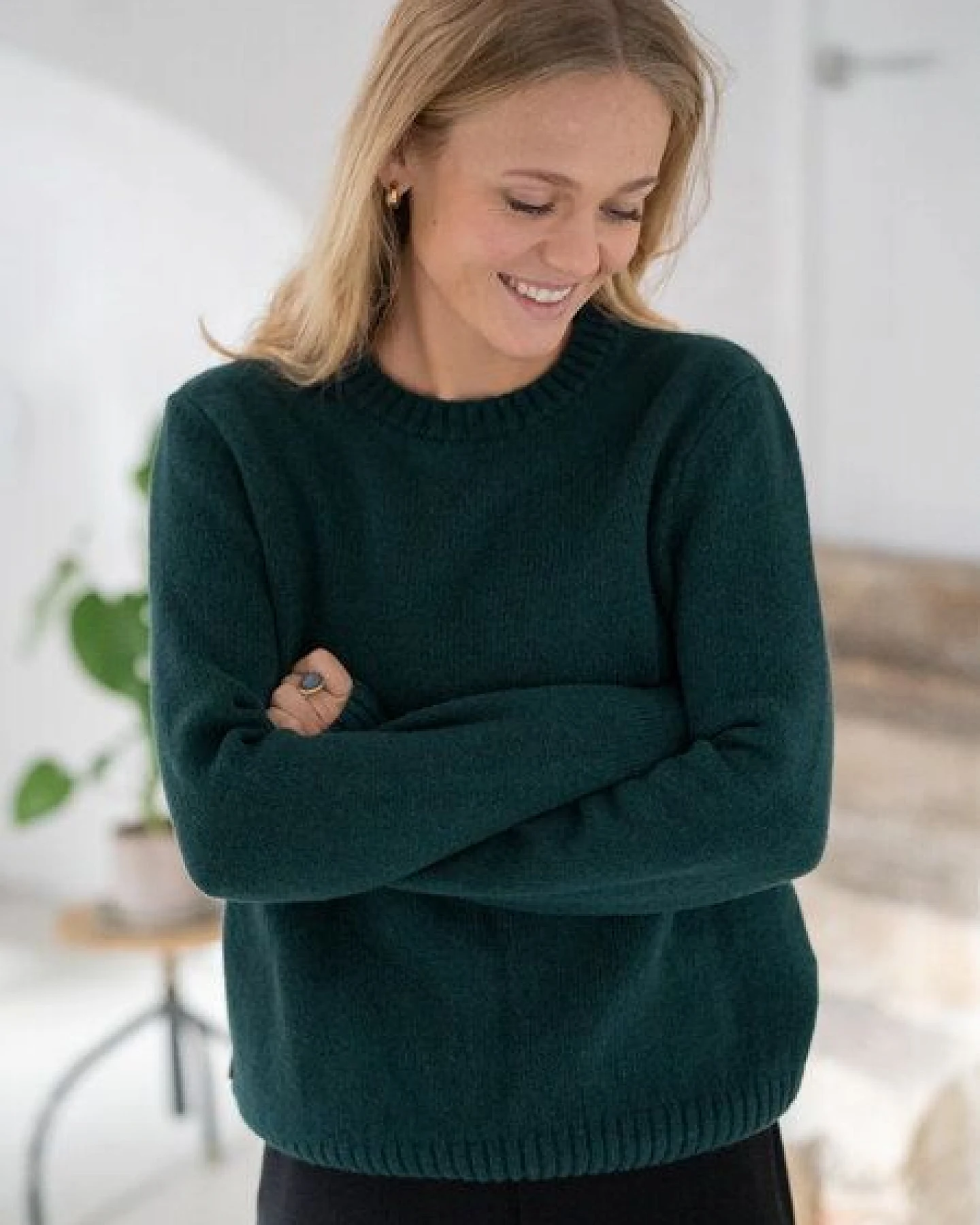 FUXBAU Frauen Merino Strickpullover – Ansicht 3