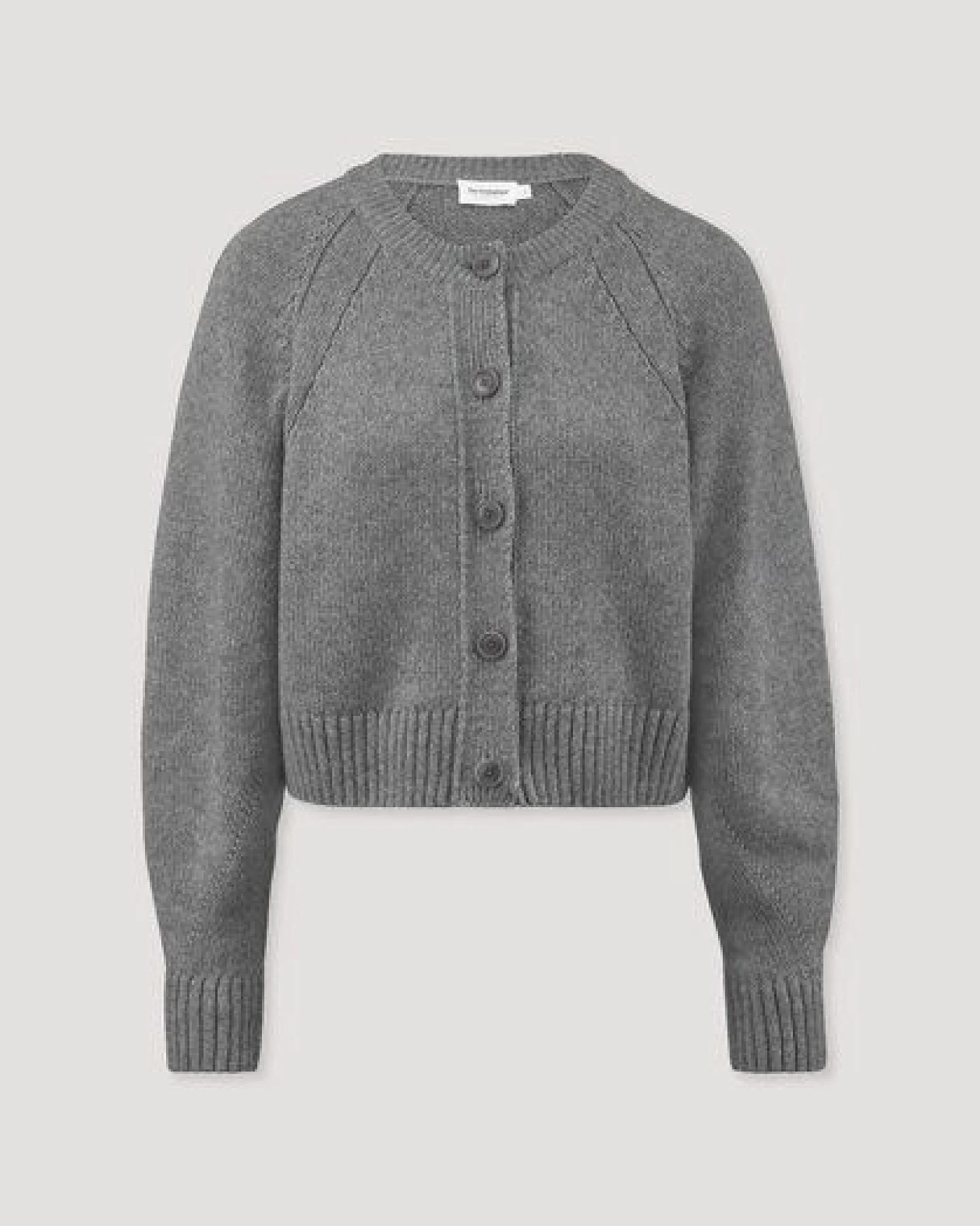 hessnatur Strick Jacke Relaxed Cropped aus Bio-Merinowolle mit Bio-Baumwolle – Ansicht 4