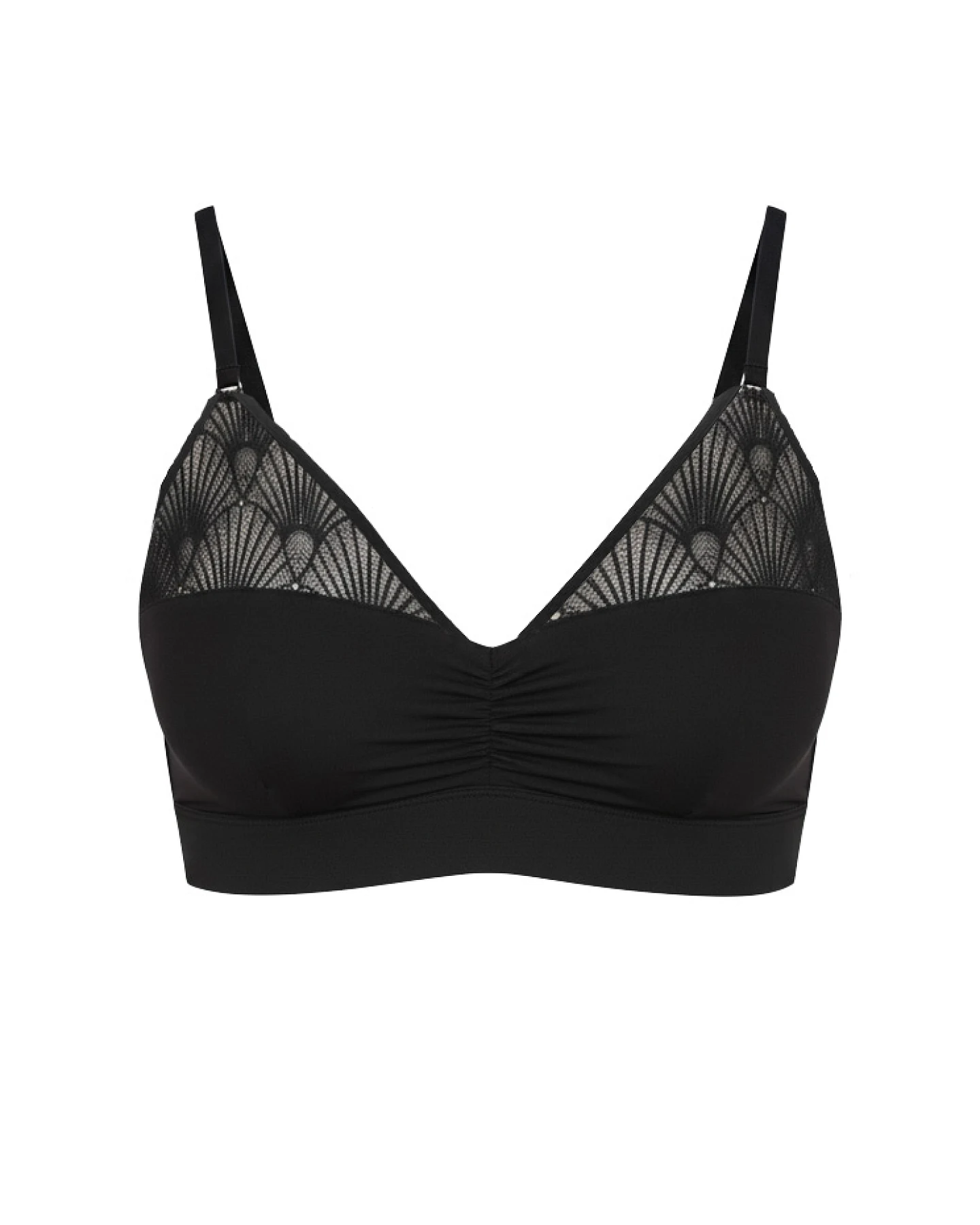 WiDDA Damen vegan Bralette Aus Spitze Schwarz – Ansicht 2