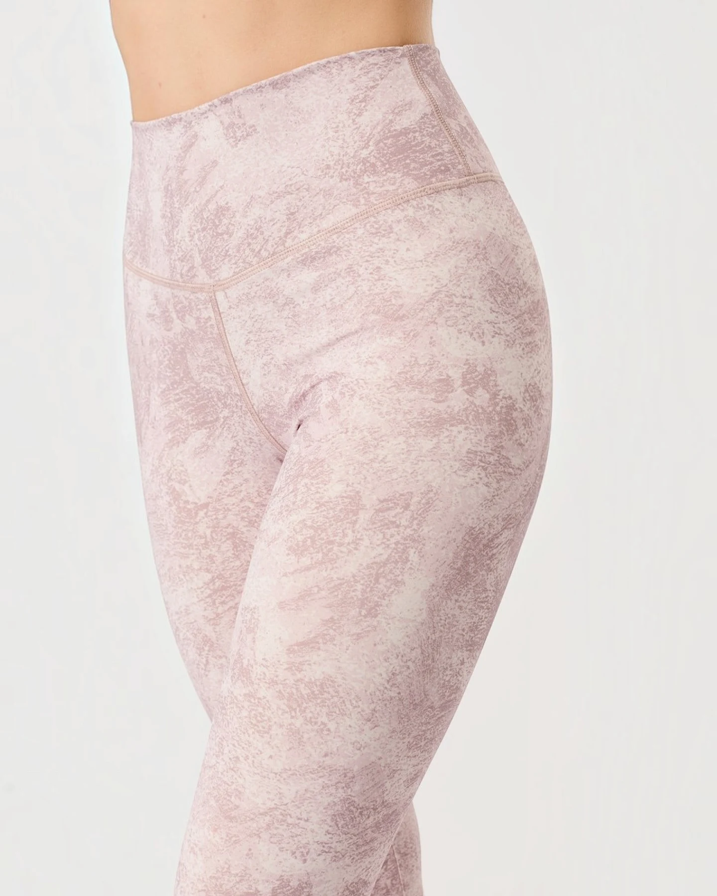 Mandala Monoprinted Leggings - Mauve S – Ansicht 5