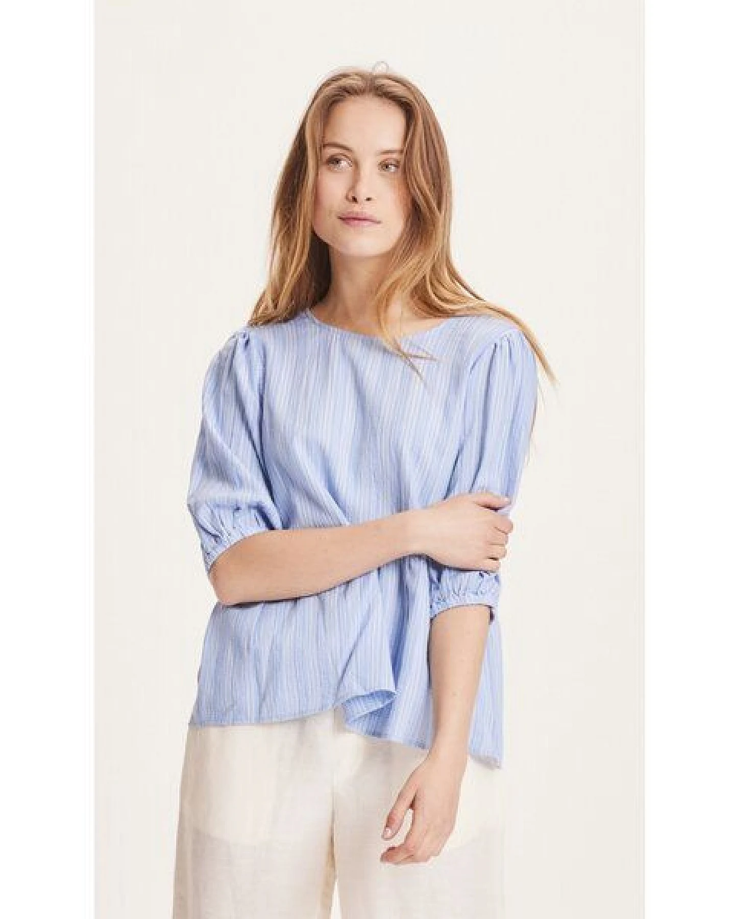KnowledgeCotton Apparel Bluse LILY aus Tencel und Bio-Baumwolle – Ansicht 2