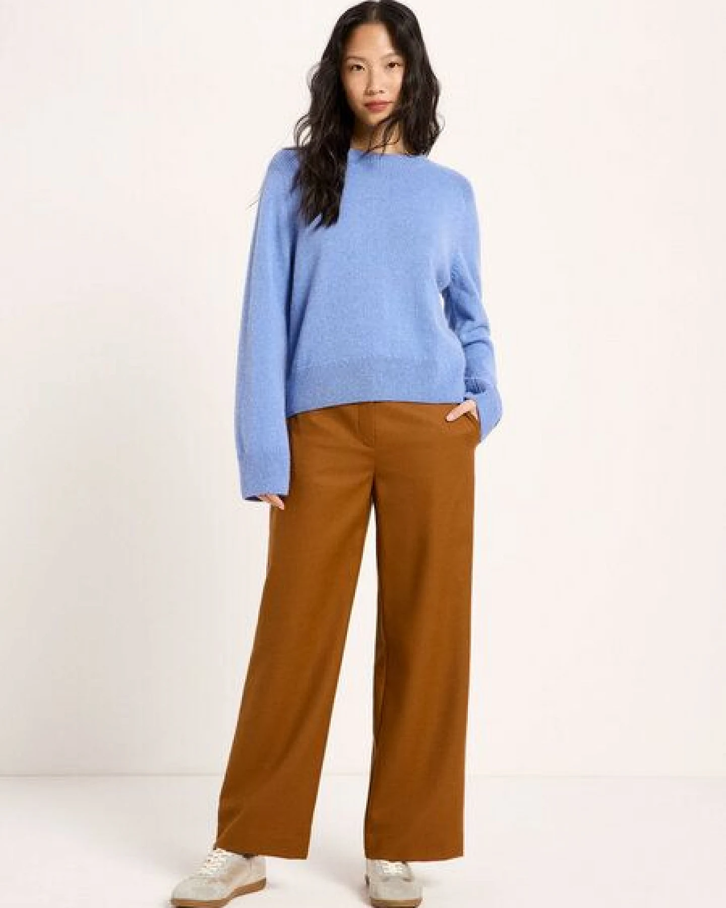 LANIUS Cropped Pullover aus Bio-Schurwolle und Bio-Baumwolle (GOTS) – Ansicht 2
