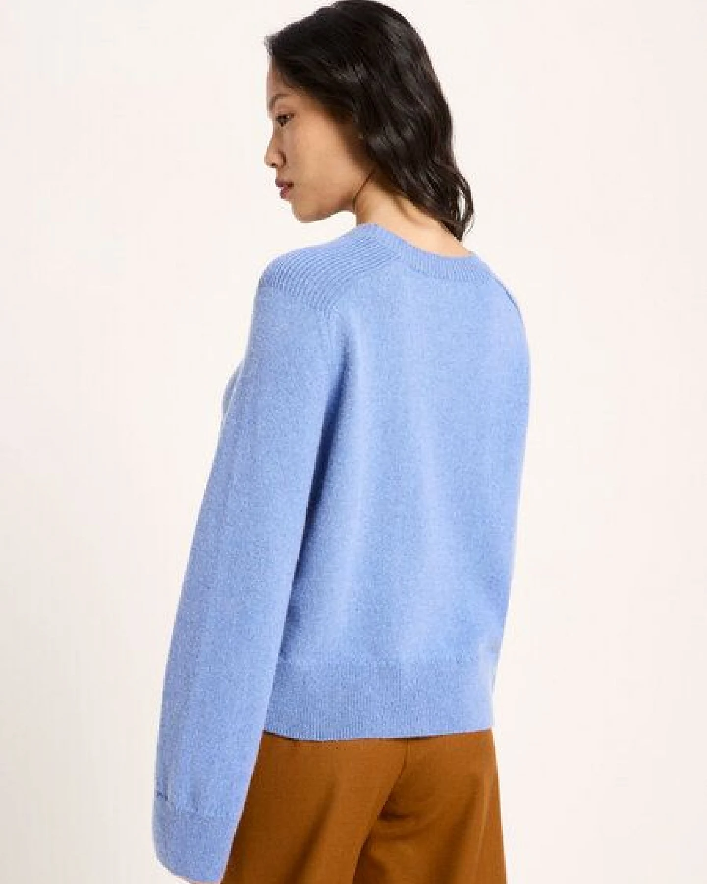 LANIUS Cropped Pullover aus Bio-Schurwolle und Bio-Baumwolle (GOTS) – Ansicht 3