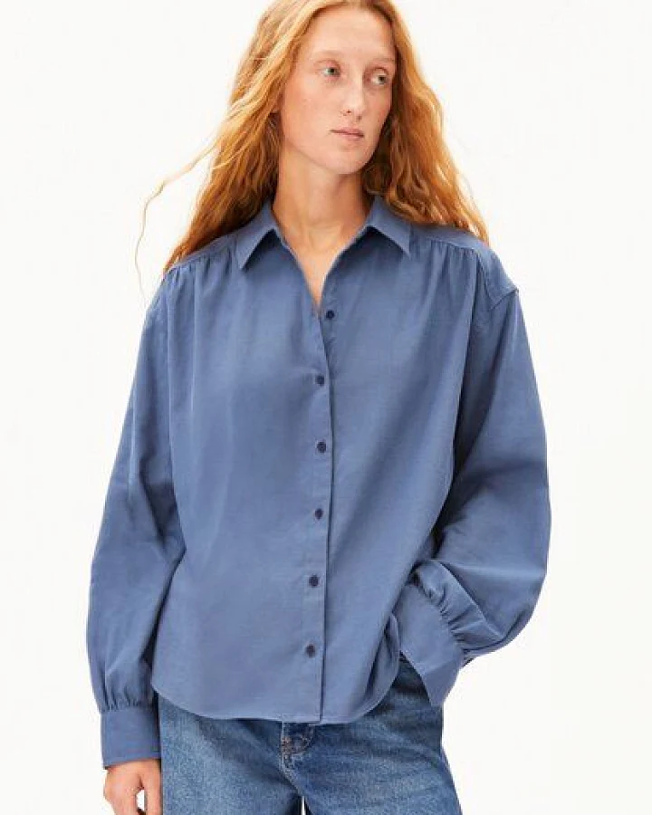 ARMEDANGELS EFINARAA FLANNEL Damen Bluse aus 100% Bio-Baumwolle
