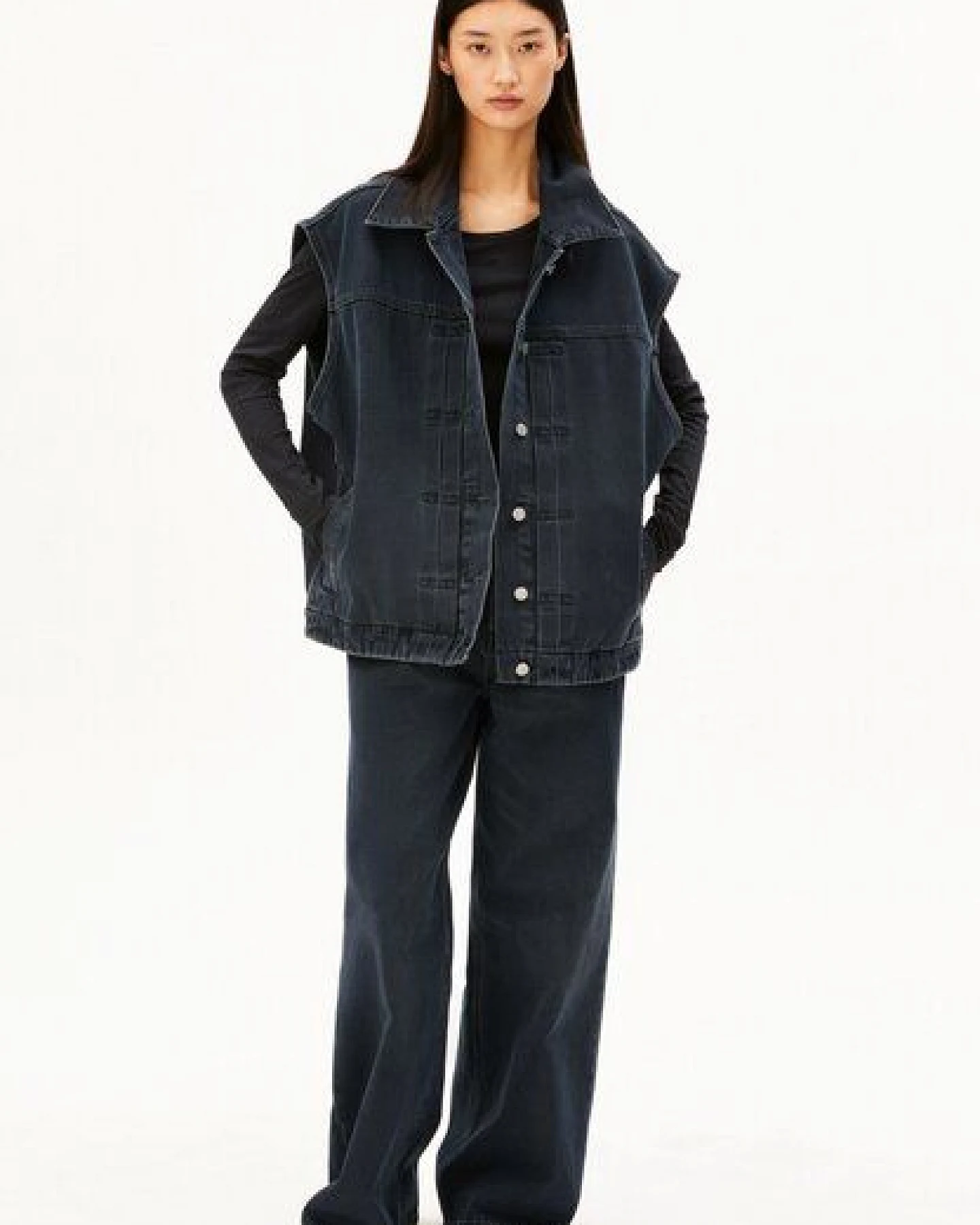 ARMEDANGELS OVERSIZED Damen Weste aus 100% Bio-Baumwolle – Ansicht 4
