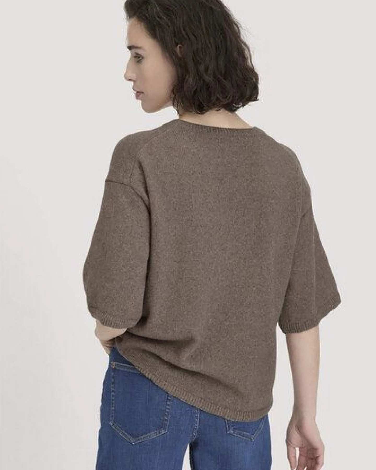 hessnatur Strick Pullover Oversize aus Bio-Merinowolle mit Bio-Baumwolle – Ansicht 2