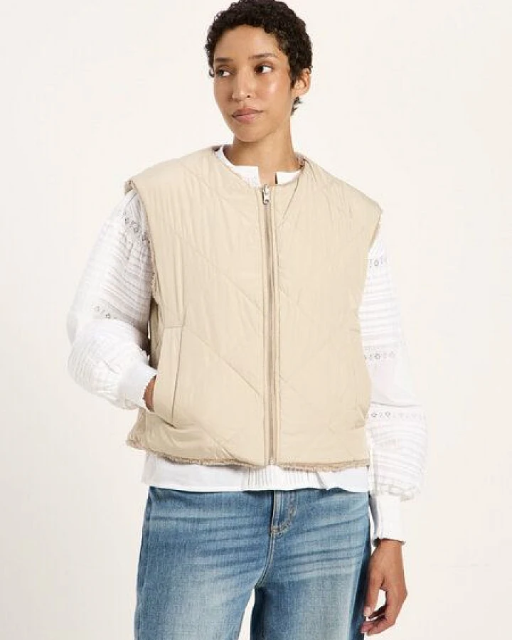 LANIUS Teddy-Steppweste zum Wenden aus recyceltem Polyester