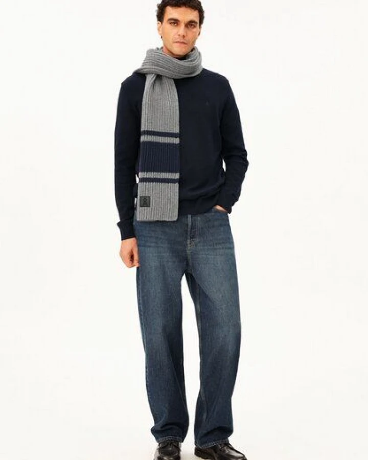 ARMEDANGELS STRIPE REC WOOL Unisex Schal aus 100% recycelter Wolle