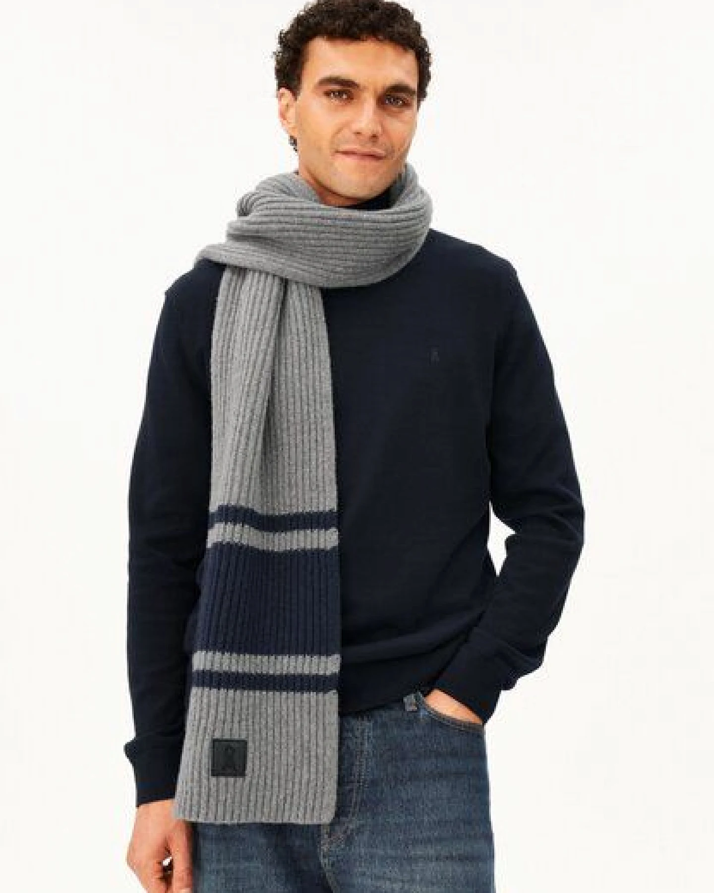 ARMEDANGELS STRIPE REC WOOL Unisex Schal aus 100% recycelter Wolle – Ansicht 2