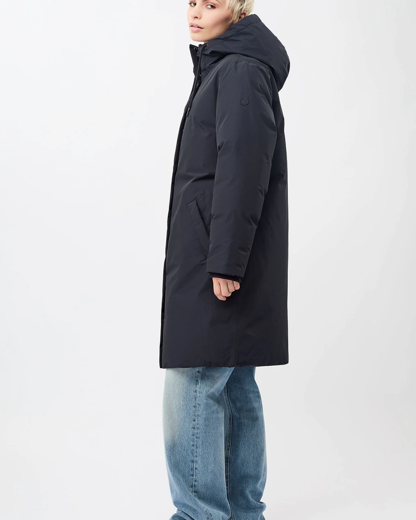 Jacke Lang Mit Kapuze – Ansicht 3