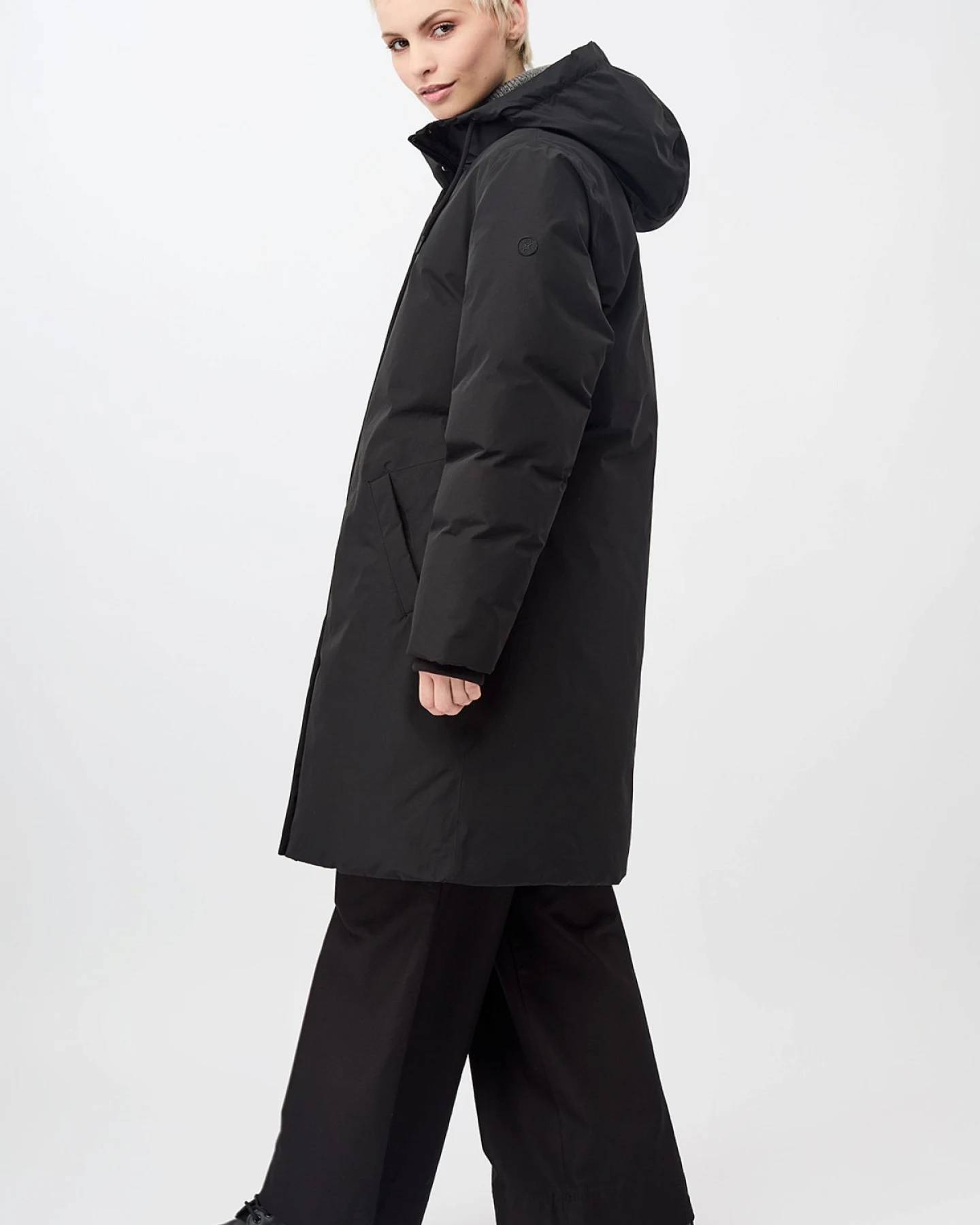 Jacke Lang Mit Kapuze – Ansicht 3