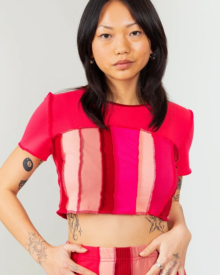 MAHLA Damen vegan Patchwork-T-Shirt Bloom