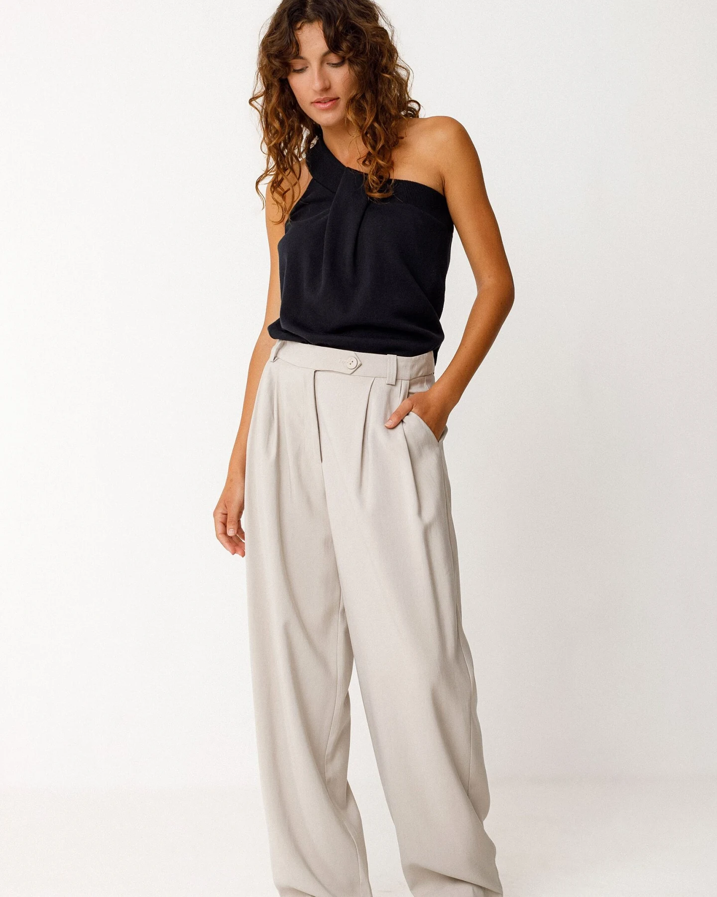 SKFK Damen vegan Hose Haide Beige – Ansicht 2