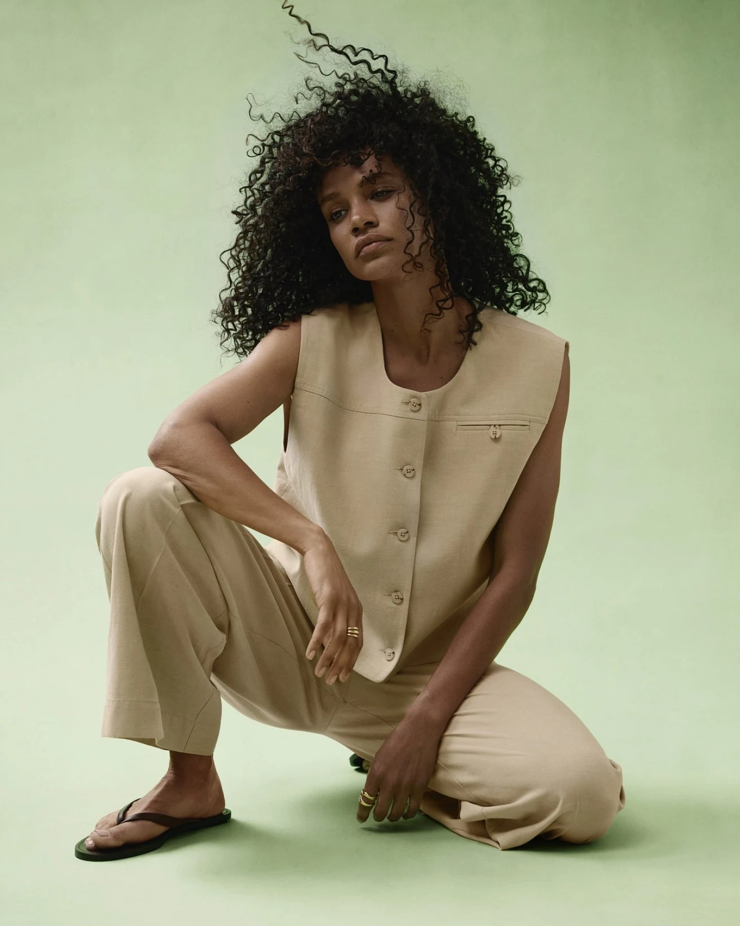 Alchemist Damen vegan Hose Sammy Sand Beige – Ansicht 2