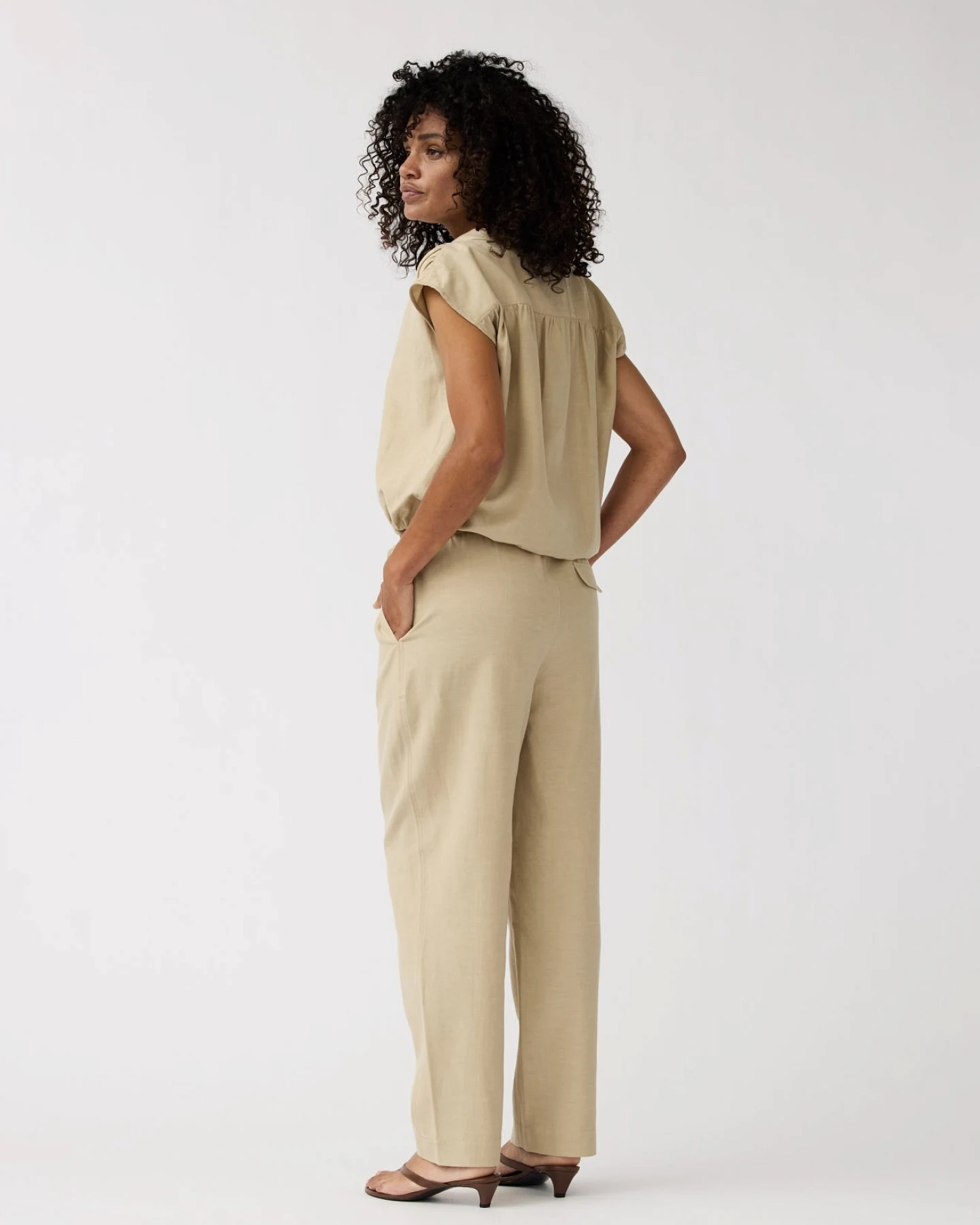 Alchemist Damen vegan Bluse Flora Ly Sand Beige – Ansicht 2