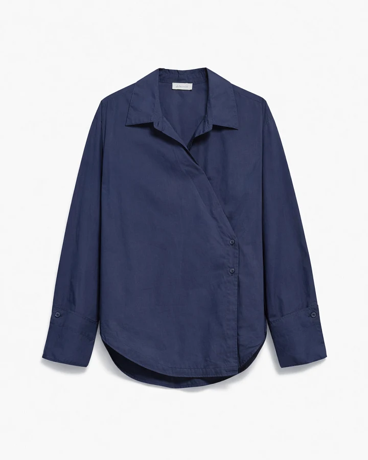 Alchemist Damen vegan Bluse Maud Navy