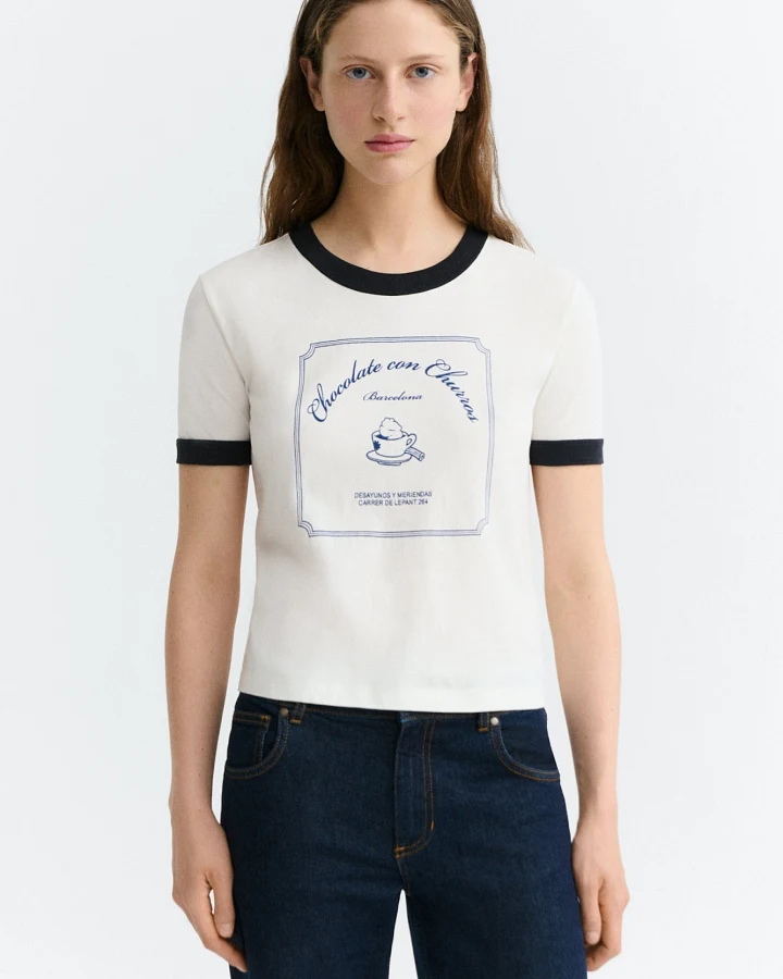 Thinking MU Damen vegan T-Shirt Zowie Churros Weiß