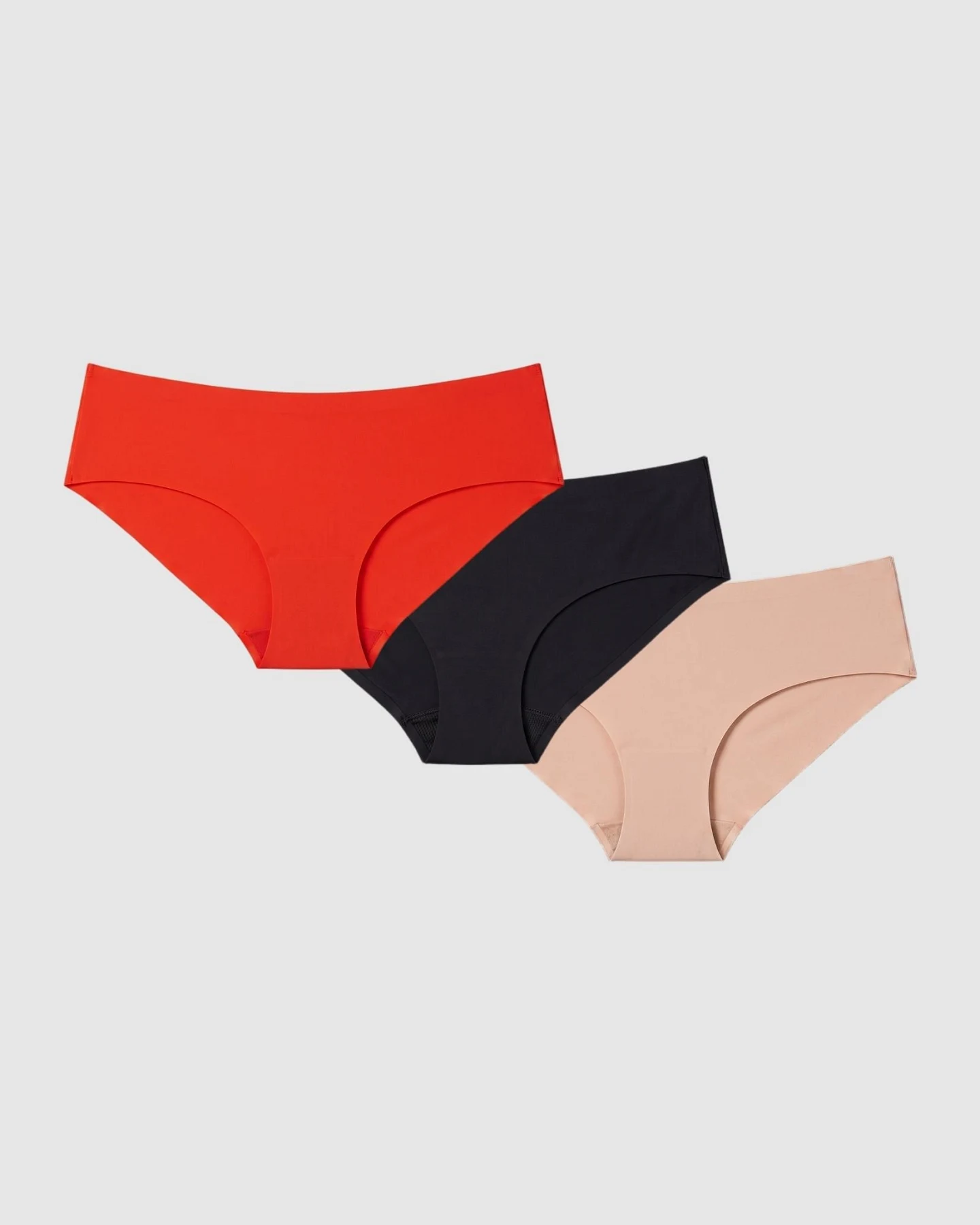 Understatement Damen vegan 3er-Pack Slips Nahtlos Hipster Mehrfarbig – Ansicht 2