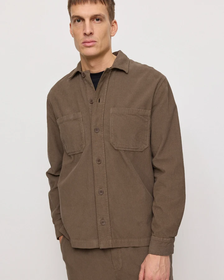 Recolution Herren vegan Overshirt Baobab Vintage Braun