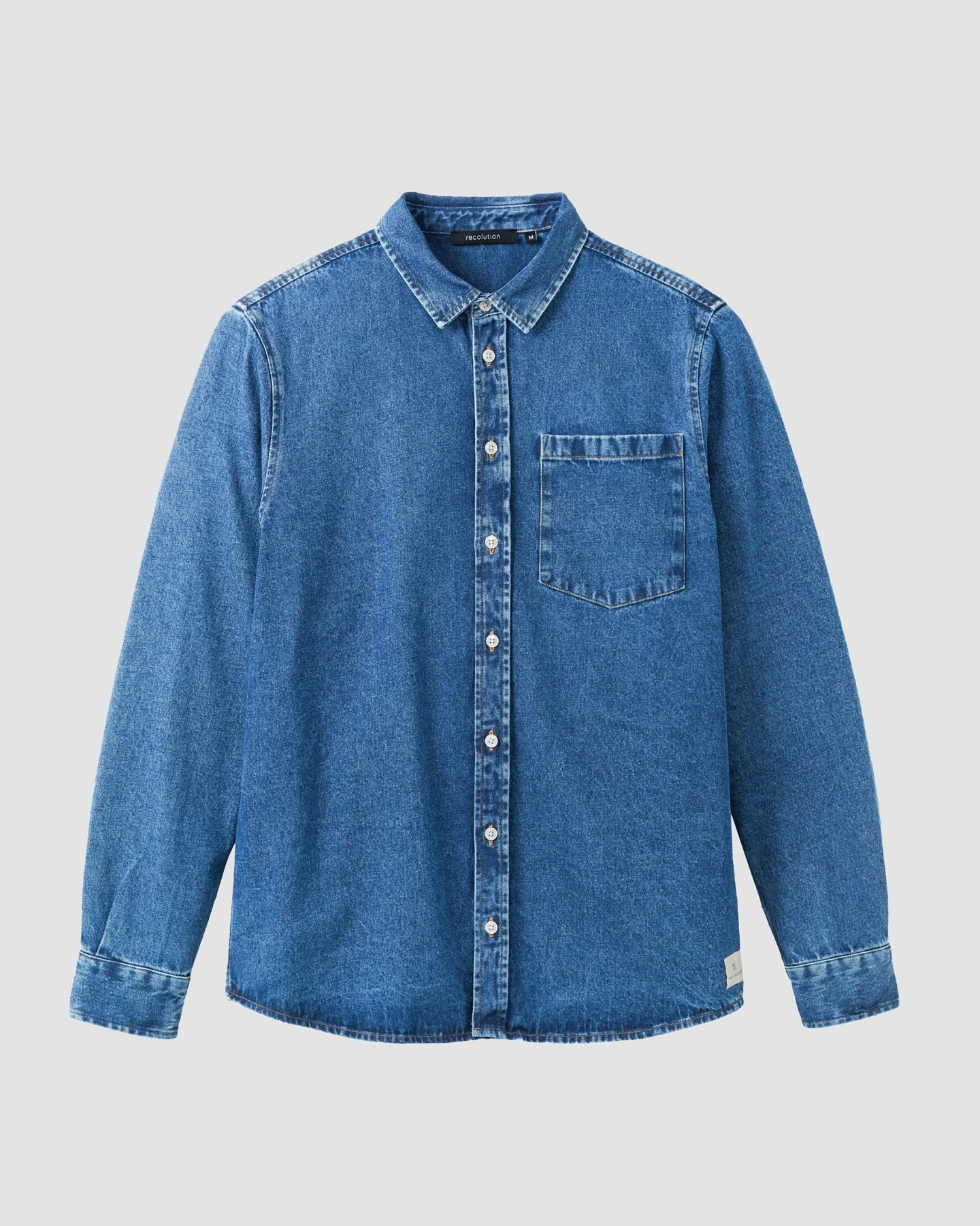 Recolution Herren vegan Hemd In Johannisbeer Blau – Ansicht 2