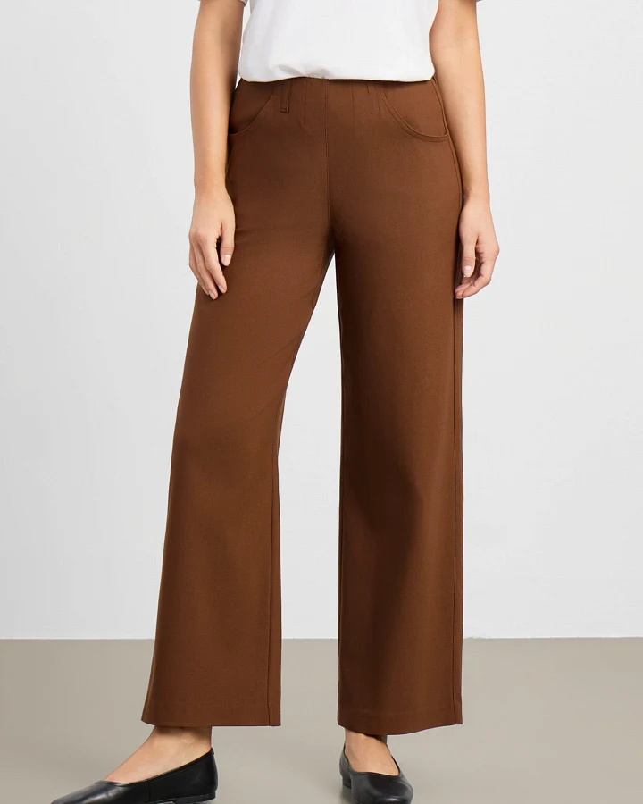 LAURIE Damen vegan Hose Donna Locker Kurz Downtown Braun