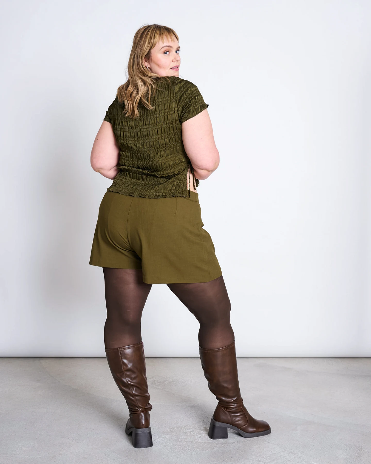 JAN N JUNE Damen vegan Mini-Skort Fynn Rosemary – Ansicht 2