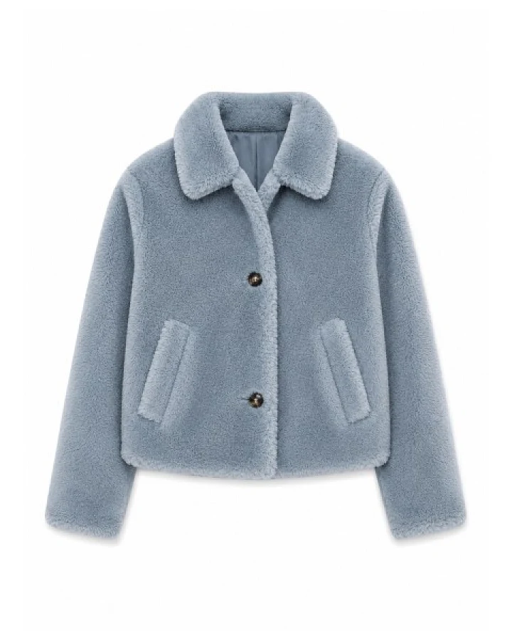 Mazine - Women's Faux-Fur Button Jacket - Winterjacke Gr XS grau