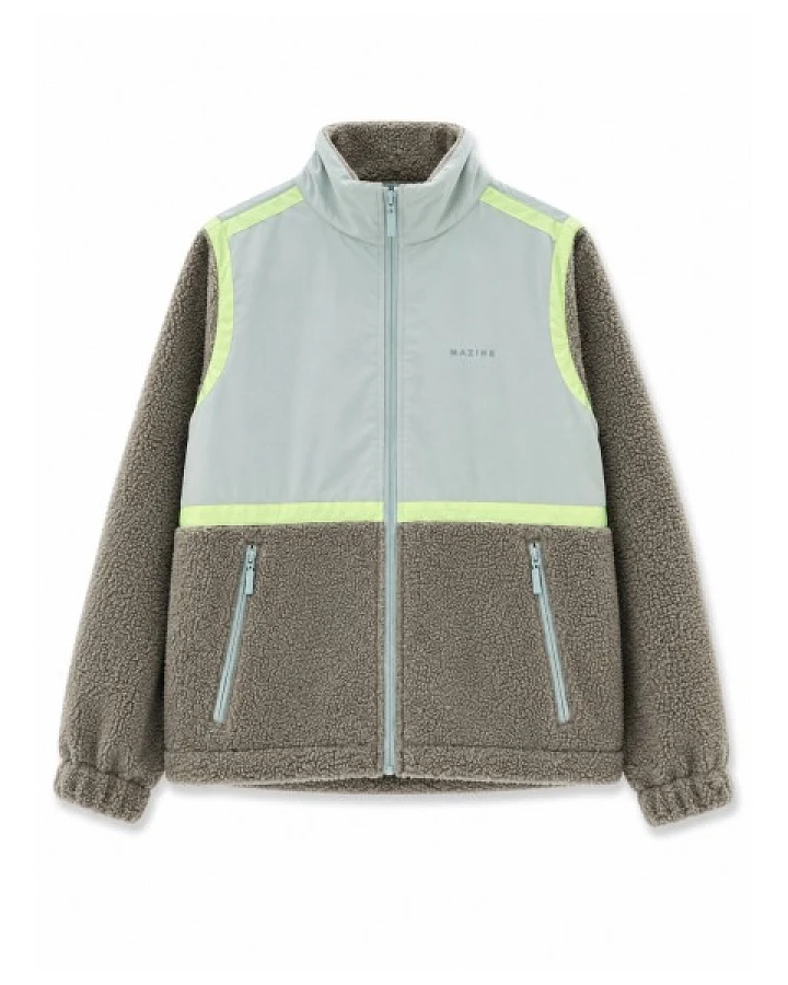 Mazine - Women's Material Mix Zip Jacket - Fleecejacke Gr L grau