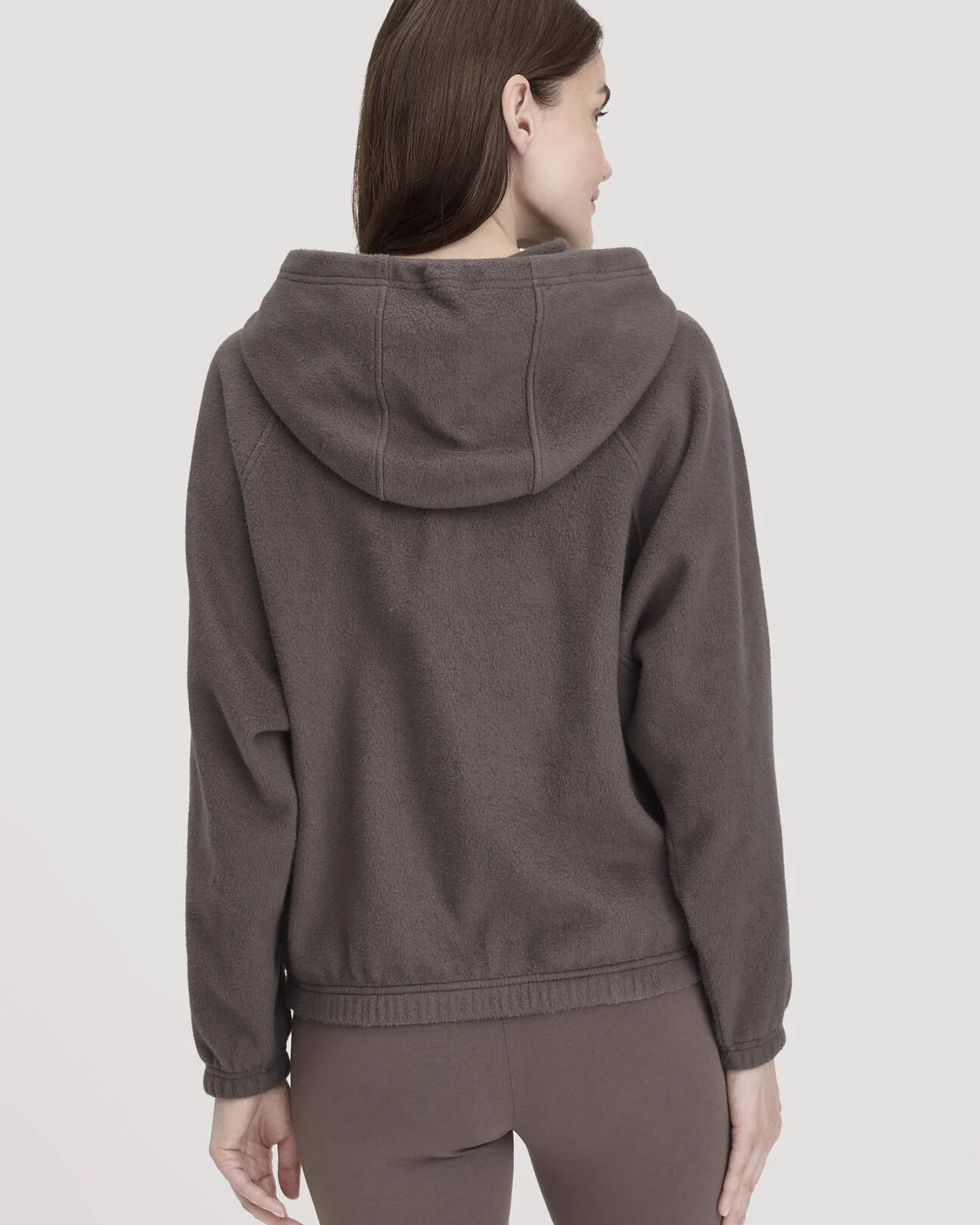 hessnatur Loungewear Softfleece Jacke Oversize ACTIVE COMFORT aus Bio-Baumwolle - lila - Größe XL – Ansicht 3
