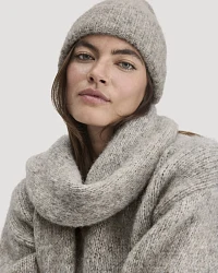 Produktseite: hessnatur Damen Mütze aus Alpaka mit Bio-Pima-Baumwolle - grau - Größe One Size