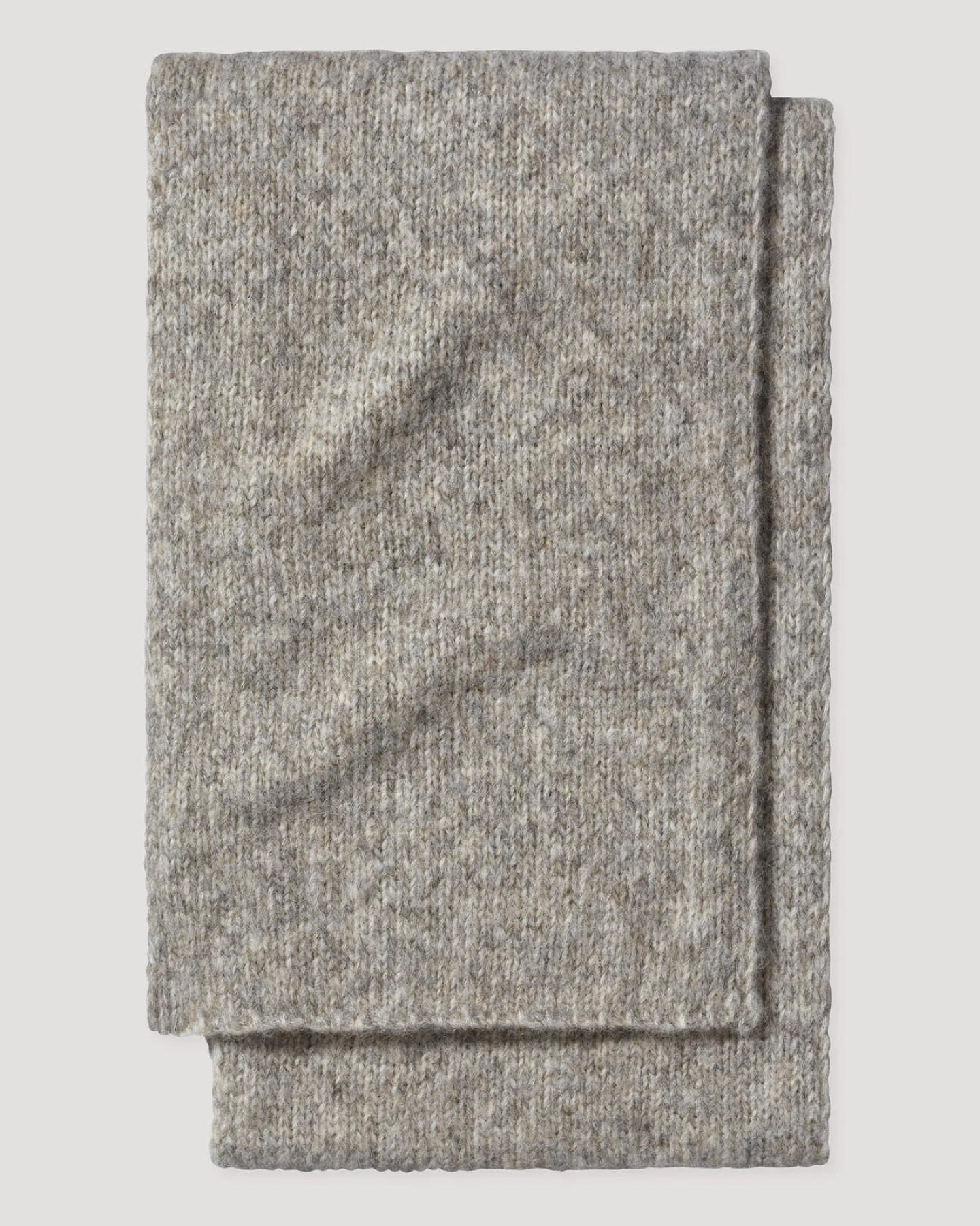 hessnatur Damen Strick Schal aus Alpaka mit Bio-Pima-Baumwolle - grau - Größe 28x184 cm – Ansicht 3