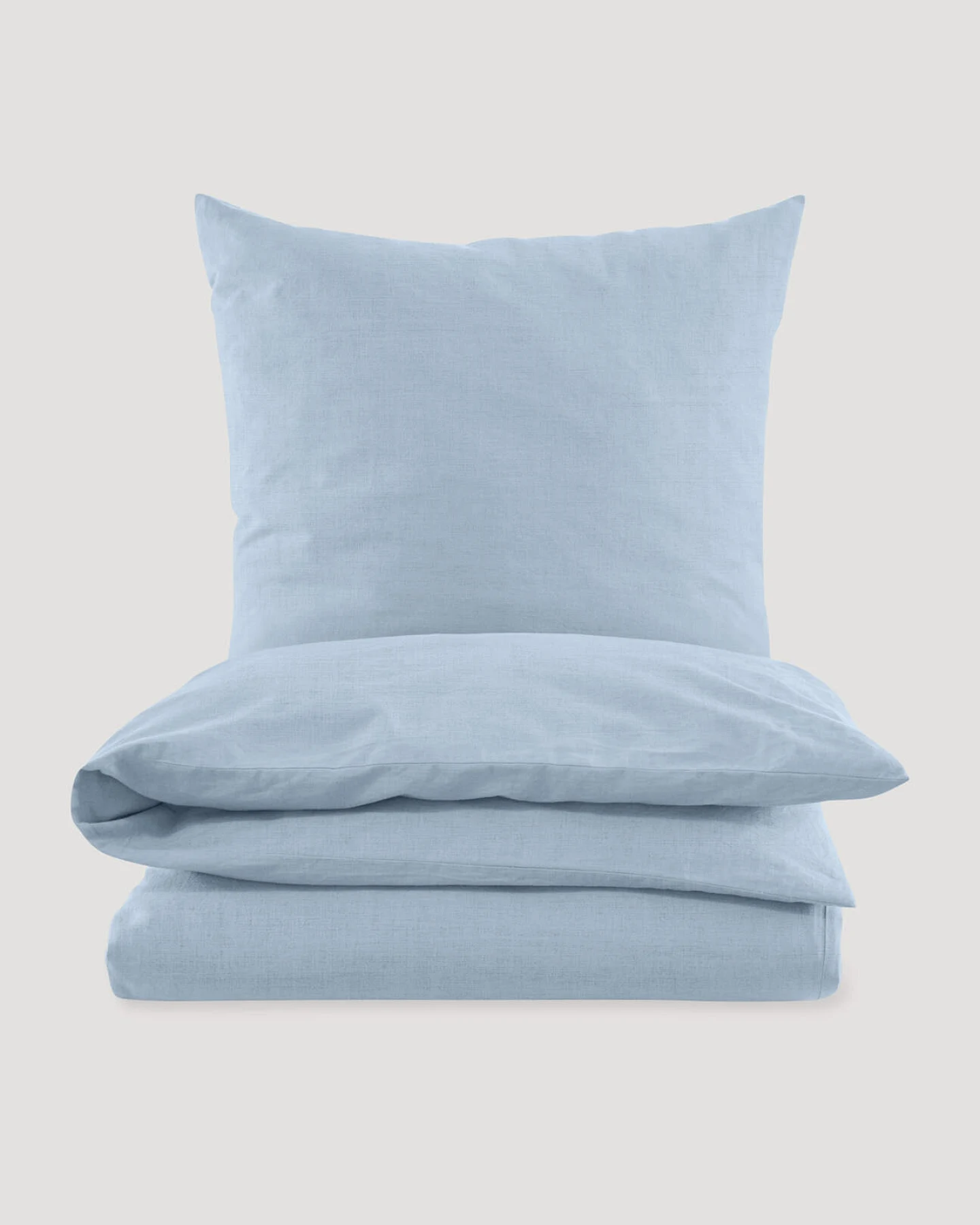 hessnatur Bettwäsche-Set aus Bio-Baumwolle mit Leinen - blau - Größe 155x220 / 40x80 cm – Ansicht 3