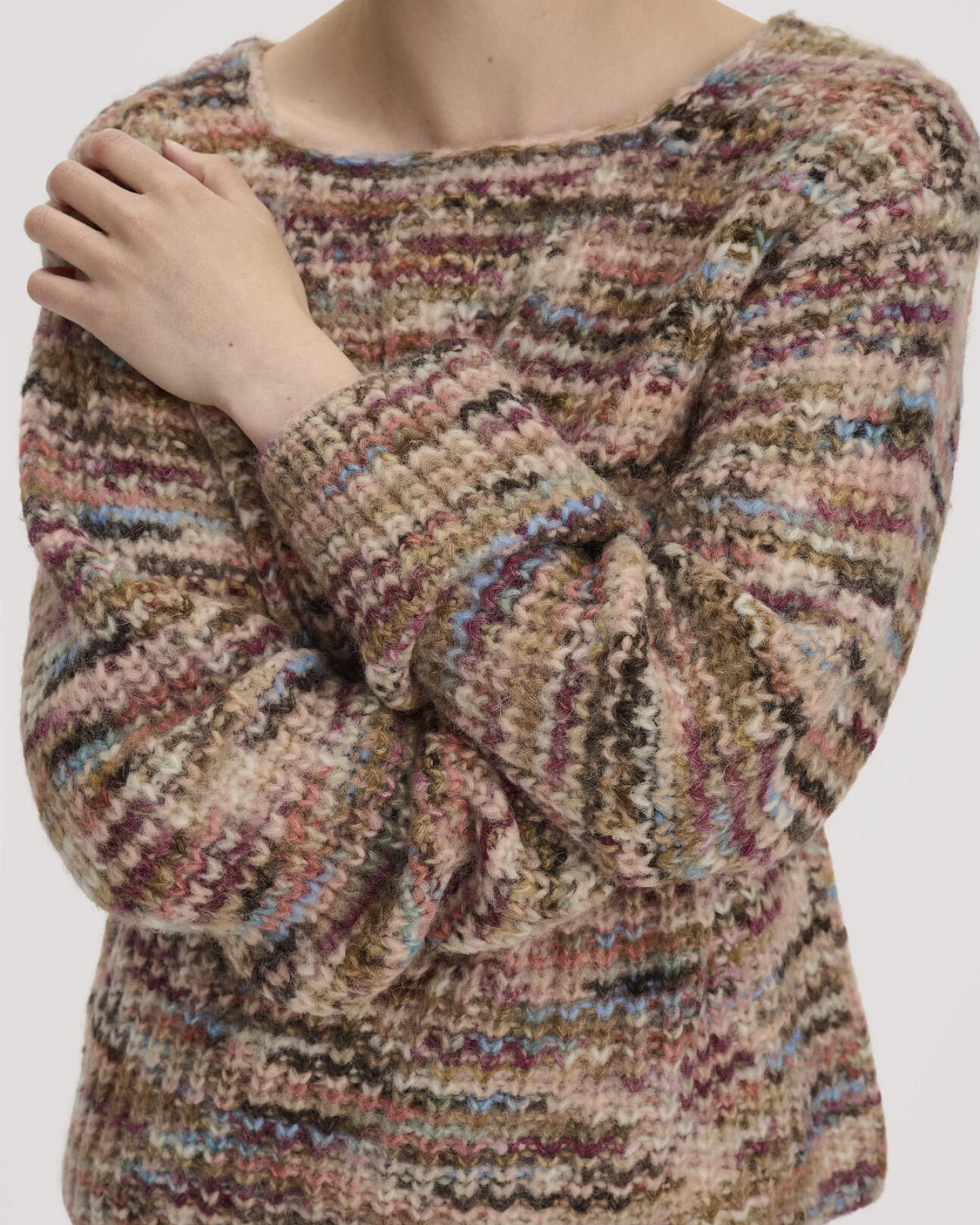 hessnatur Damen Strick Pullover Relaxed aus Alpaka und Bio-Baumwolle - rot - Größe L – Ansicht 4