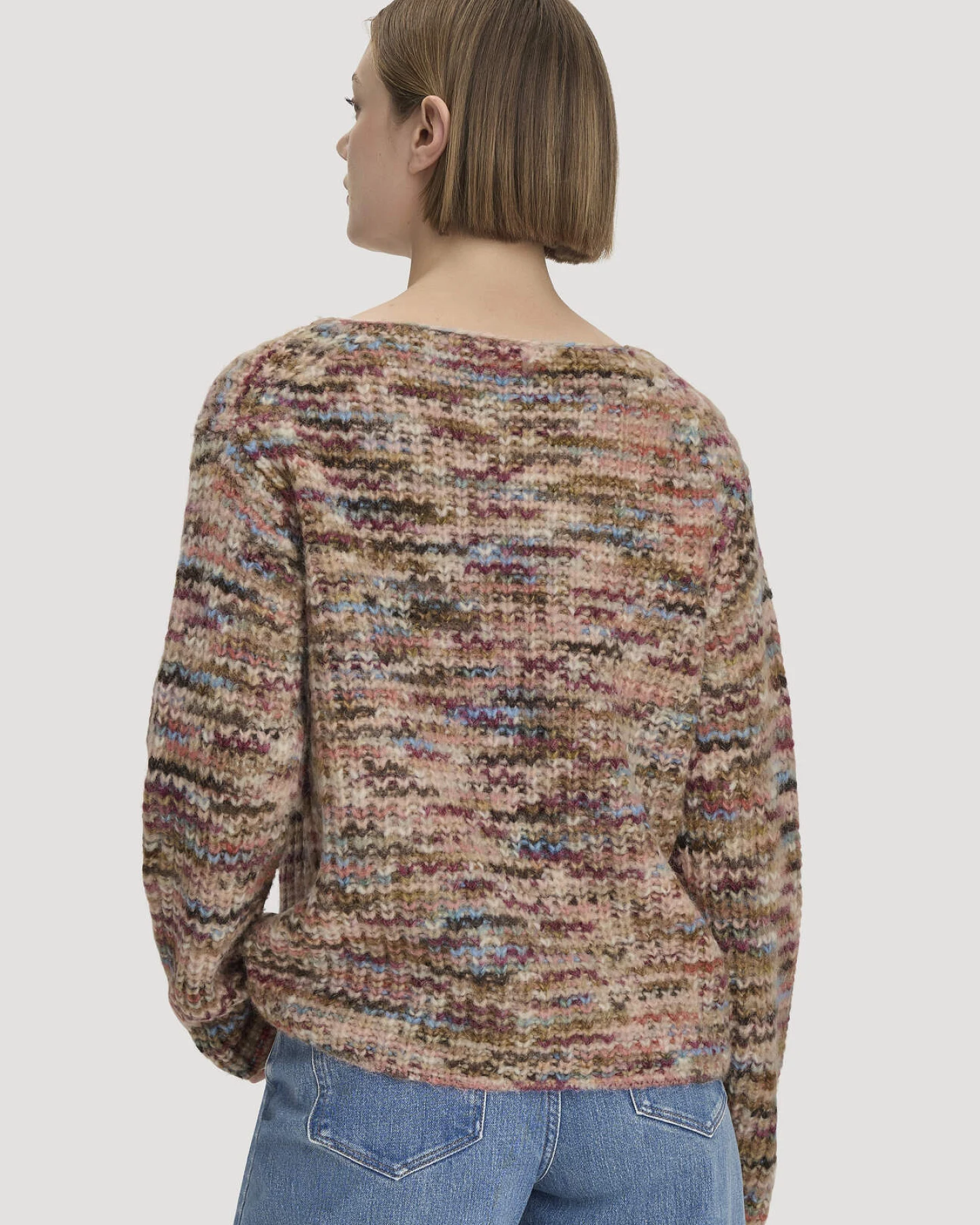 hessnatur Damen Strick Pullover Relaxed aus Alpaka und Bio-Baumwolle - rot - Größe XS – Ansicht 3