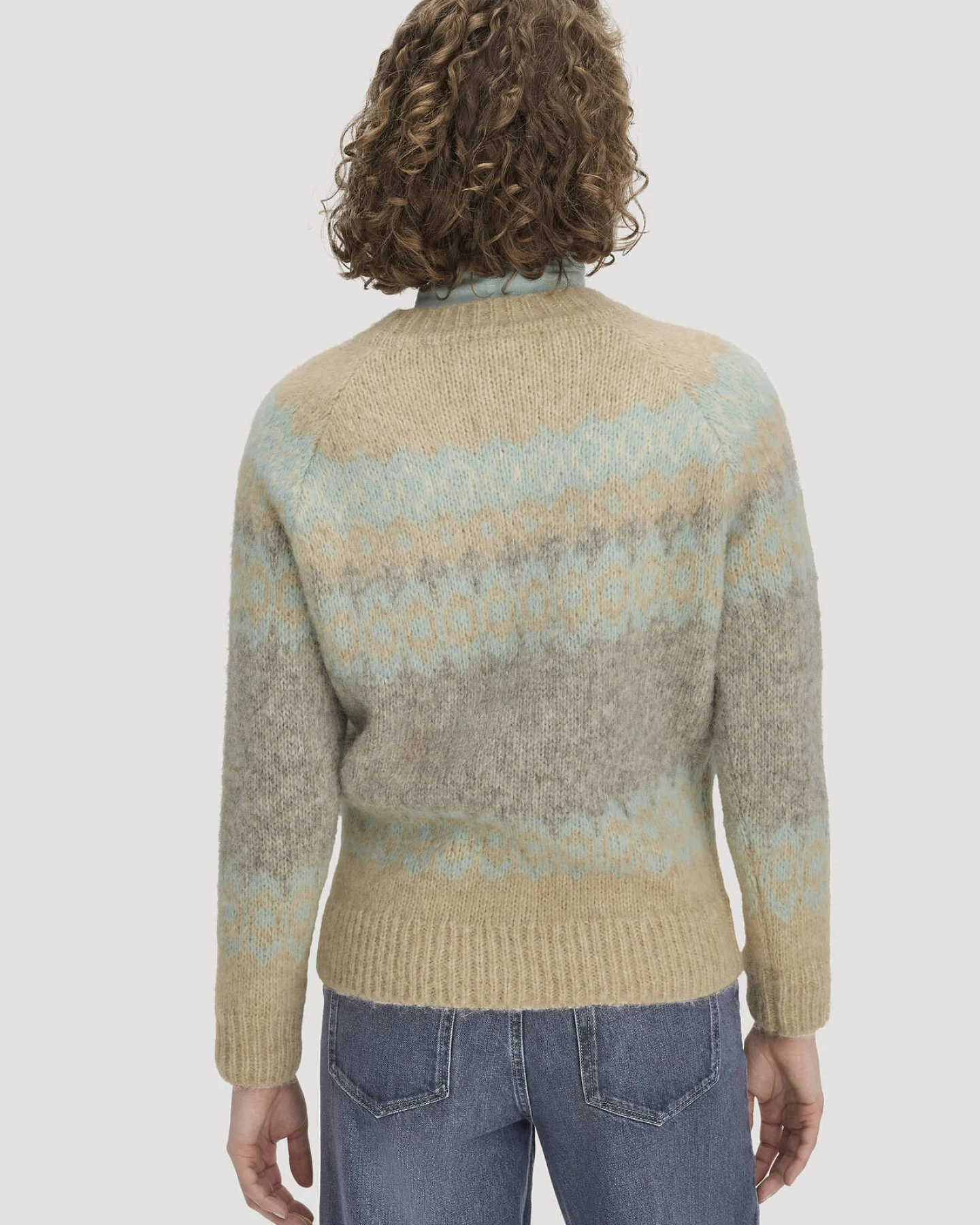 hessnatur Damen Stick Pullover Relaxed aus Alpaka und Bio-Baumwolle - grau - Größe S – Ansicht 3