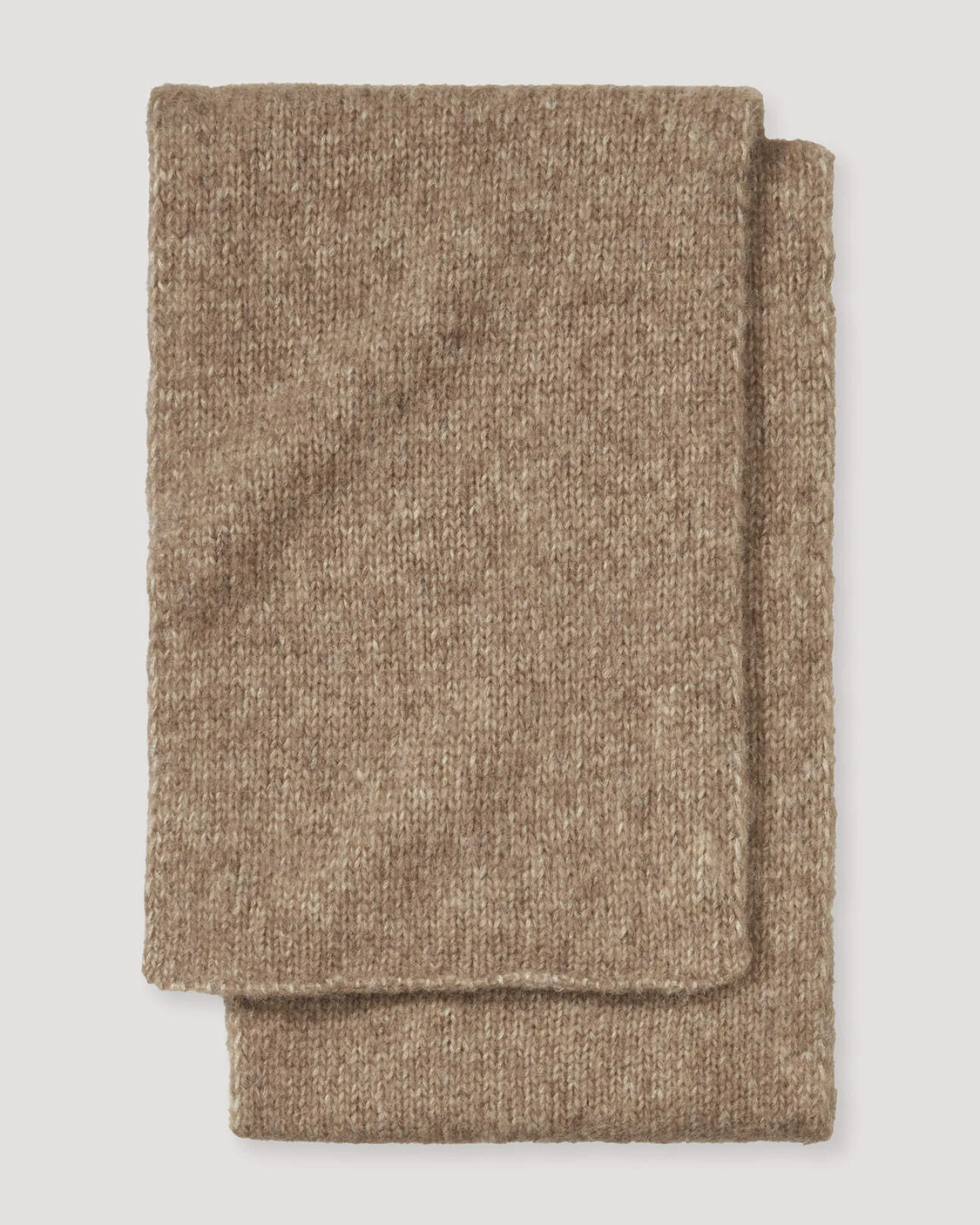 hessnatur Damen Strick Schal aus Alpaka mit Bio-Pima-Baumwolle - braun - Größe 28x184 cm – Ansicht 2