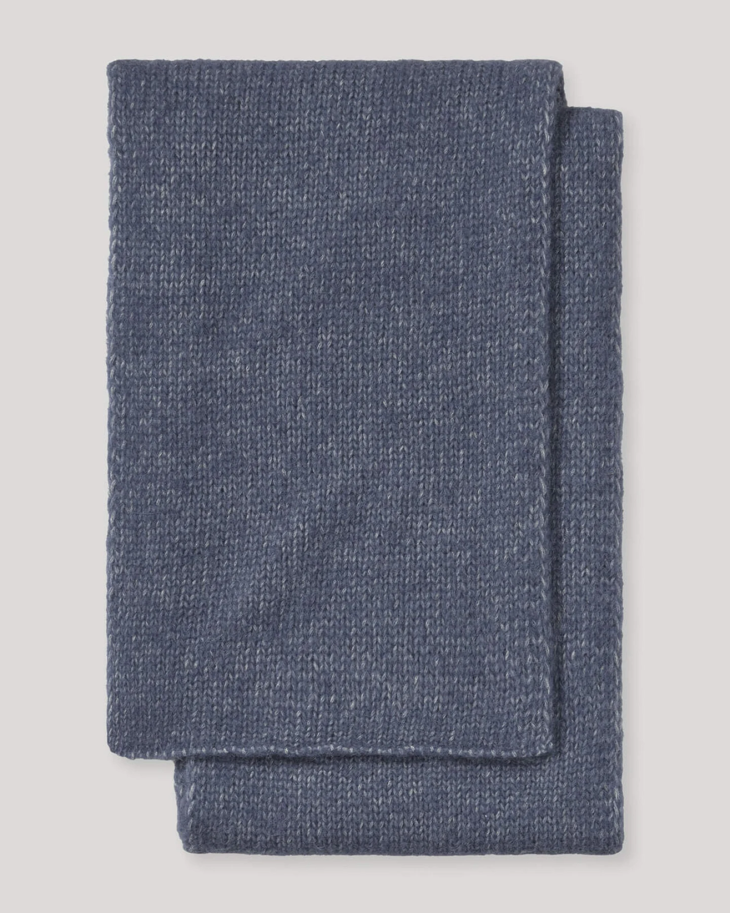 hessnatur Damen Strick Schal aus Alpaka mit Bio-Pima-Baumwolle - blau - Größe 28x184 cm – Ansicht 2