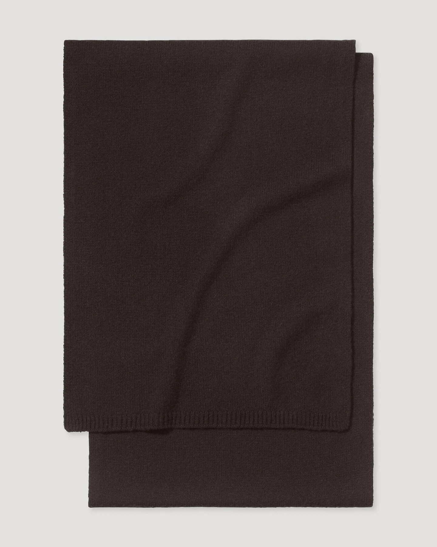 hessnatur Damen Strick Schal aus Bio-Merinowolle mit Cashmere - braun - Größe 35x208 cm – Ansicht 2