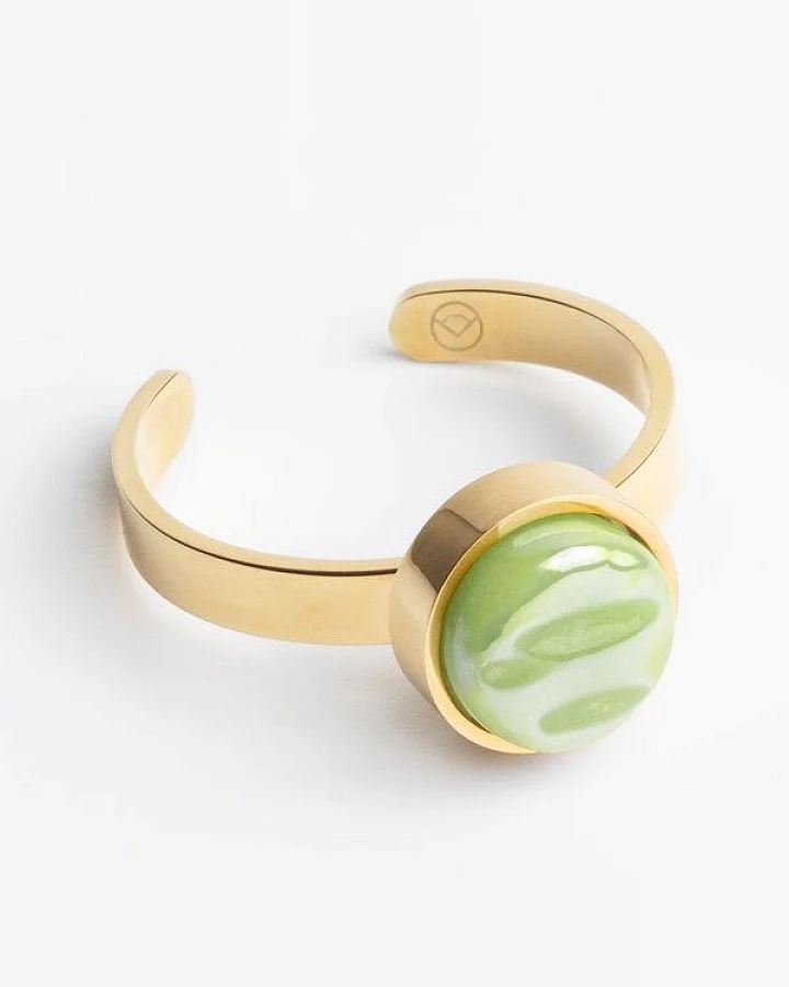 ALEXASCHA Größenverstellbarer Ring mit Stein