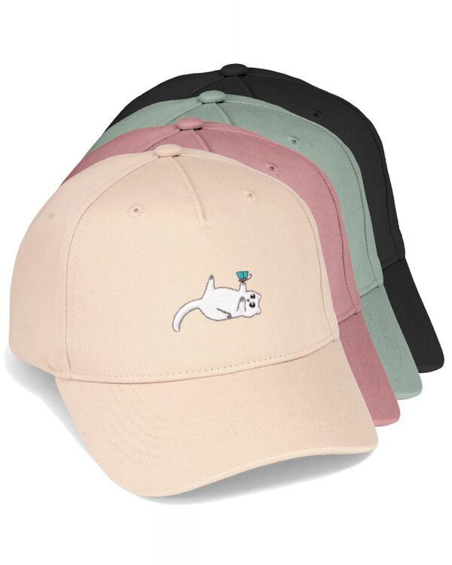 Bestickte Cap – Samantha die Katze – LIGARTI Tiermanufaktur – Ansicht 2