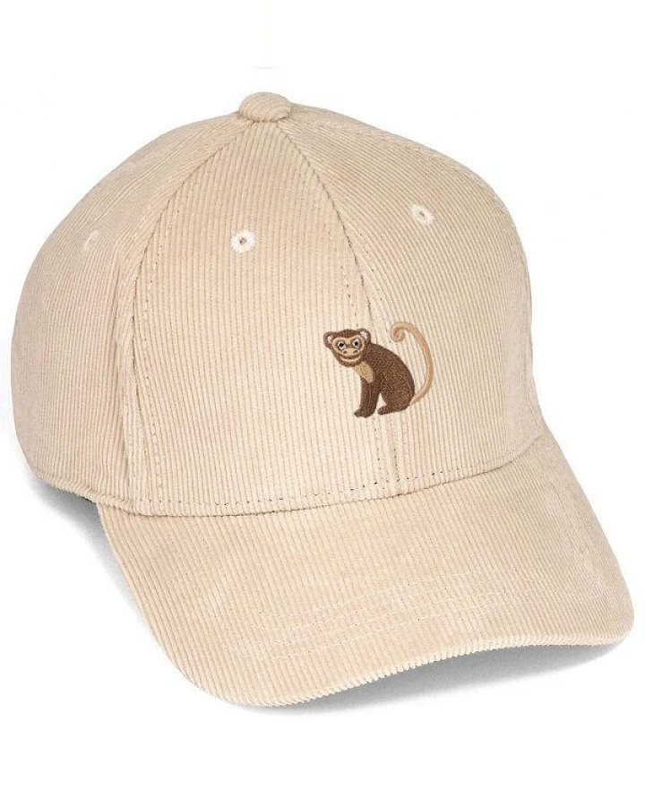 Bestickte Cord Cap – Albert der Affe – LIGARTI Tiermanufaktur