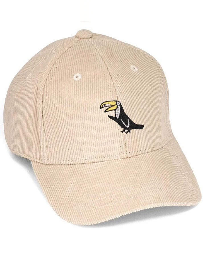 Bestickte Cord Cap – Joey der Tukan – LIGARTI Tiermanufaktur