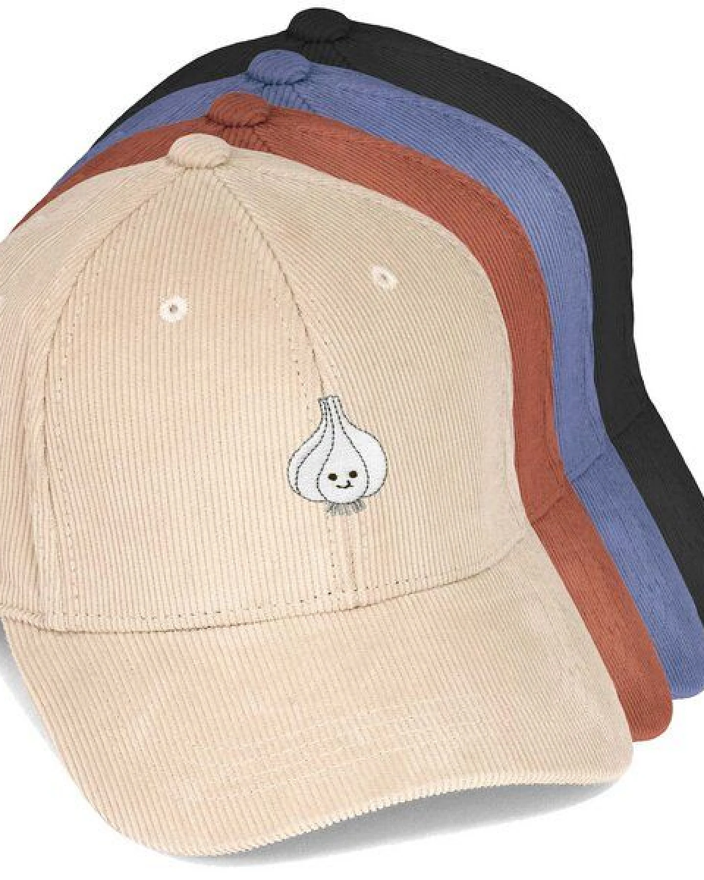 Bestickte Cord Cap – Knoblauch – LIGARTI Tiermanufaktur – Ansicht 2