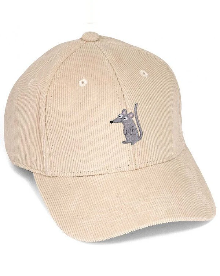 Bestickte Cord Cap – Mausflug – LIGARTI Tiermanufaktur