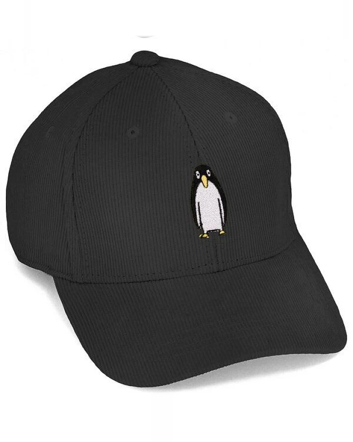 Bestickte Cord Cap – Thorben der Pinguin – LIGARTI Tiermanufaktur